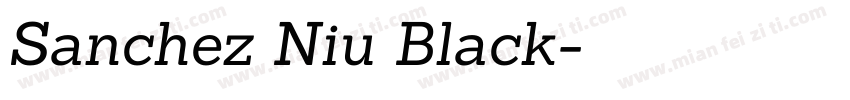 Sanchez Niu Black字体转换
